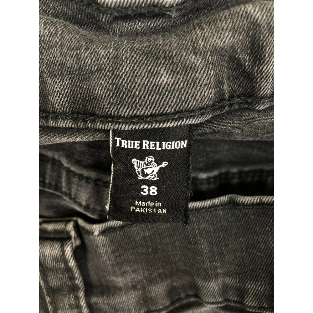 True Religion Jeans Men 36x32 (Tag 38) Black Geno Relaxed Slim Denim